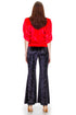 Bluza catifea rosie  Liza Panait Liza Panait Online Boutique